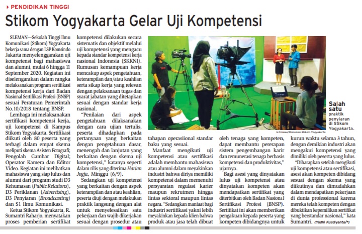 Stikom Yogyakarta Gelar Uji Kompetensi